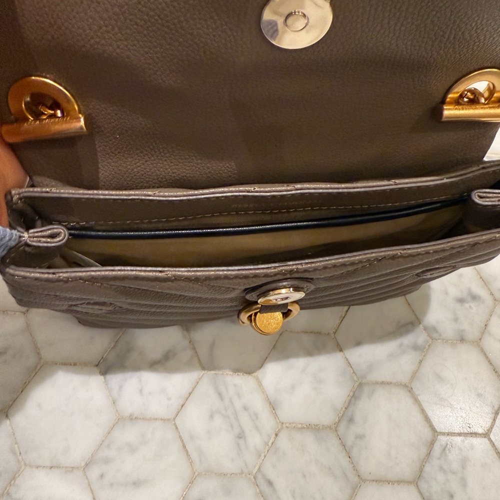 Rebecca Minkoff Edie quilted crossbody bag. Small size. Deep taupe. - Picture 5 of 5